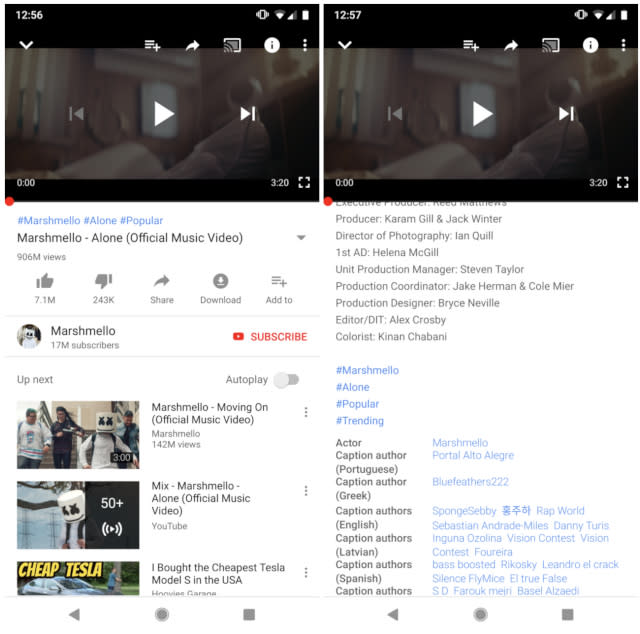 When you visit YouTube on Android or the web, you might come across something