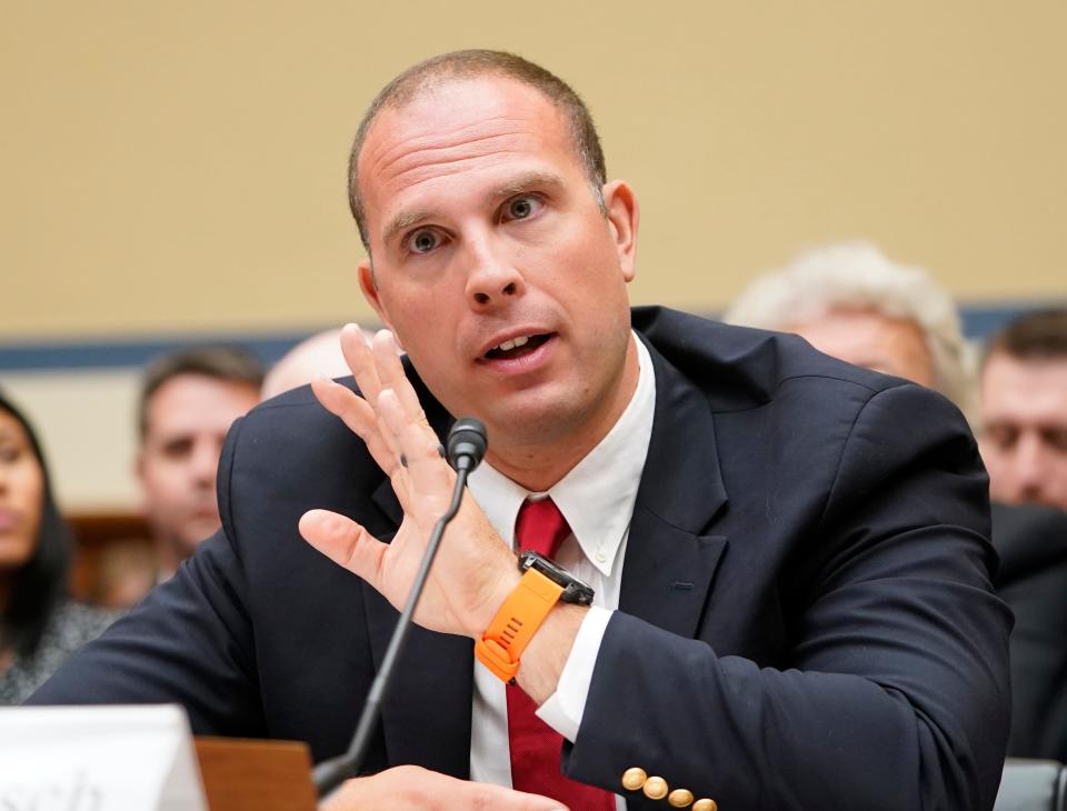 David Grusch, former National Reconnaissance Officer Representative of Unidentified Anomalous Phenomena Task Force at the U.S. Department of Defense, testifies Wednesday before Congress.