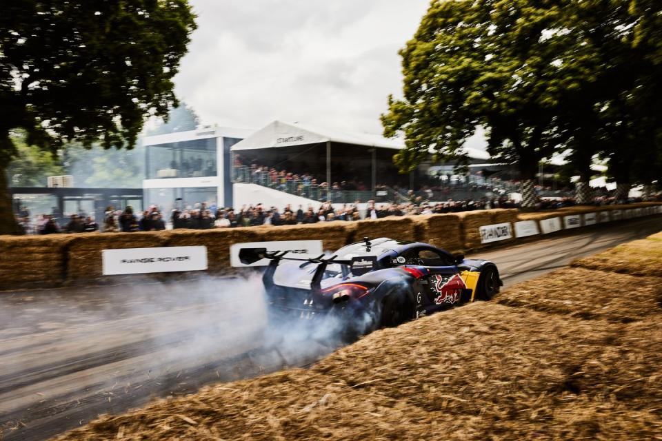 a race car on a dirt track