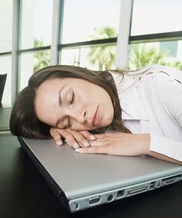 <div class="caption-credit"> Photo by: getty</div><b>2 to 3 PM: Take a nap.</b> <br> Instead of hitting the vending machines, find a quiet place to grab a few Zzzs. (Hint: Your parked car is the perfect impromptu sleep pod!) Just set an alarm--15 to 20 minutes will energize your body without affecting your ability to sleep at night.