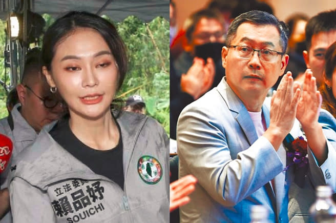 前台北市副市長李永萍指出，賴品妤(左)反服貿，卻不敢與父親賴勁麟(右)的台灣服協推廣賺大陸錢一事做切割，是因為她要靠爸爸跑地方基層。（合成圖／資料照）