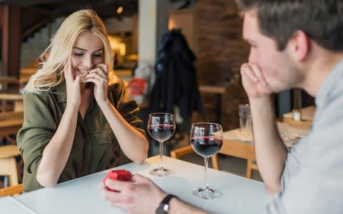 Man gives his girlfriend jewellery - Credit: ljubaphoto