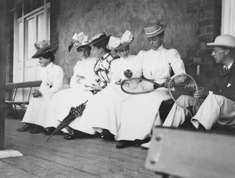 Players in the Pavilion in University Park, Oxford, circa 1900. (Photo: Past Pix/SSPL/Getty Images)