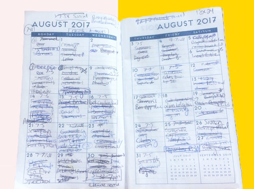 The planner of someone with an actual life.