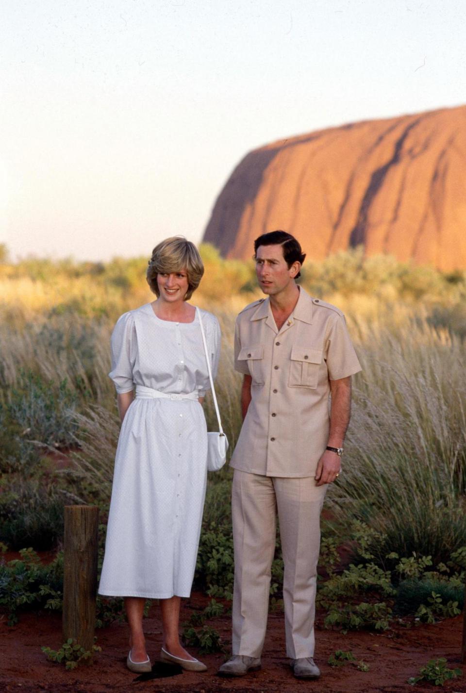 Princess Diana and Prince Charles at Ayers Rock in 1983 (Rex Features)