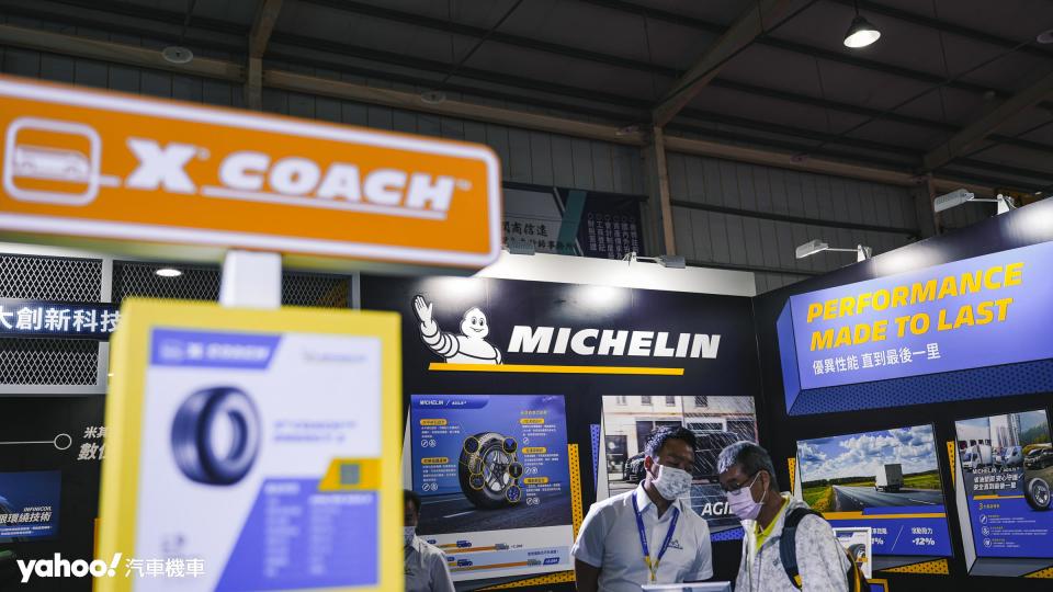 在2023商業車博覽會上Michelin除了新胎展示之外也針對科技運用有著相當清楚的介紹。