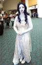 <p>Cosplayer dressed as Emily in Tim Burton’s <em>Corpse Bride</em> at Comic-Con International on July 20 in San Diego. (Photo: Albert L. Ortega/Getty Images) </p>