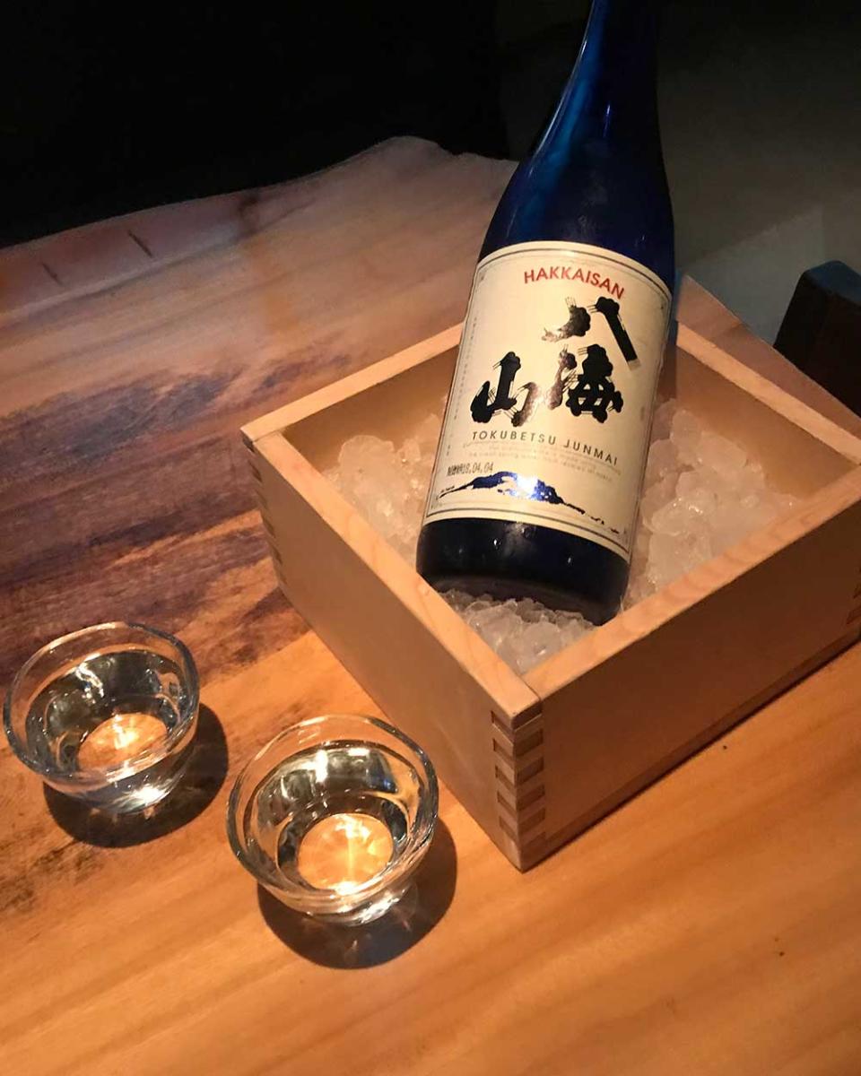 A bottle of Tokubetsu Junmai sits ready to drink. | Courtesy of Timothy Sullivan