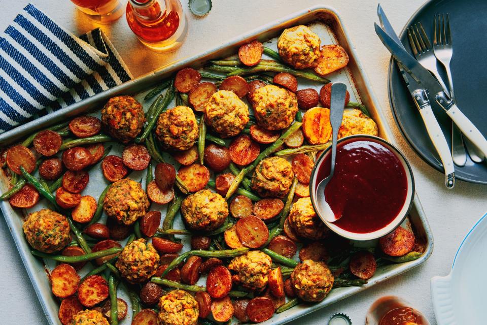 Turkey and Stuffing Meatballs