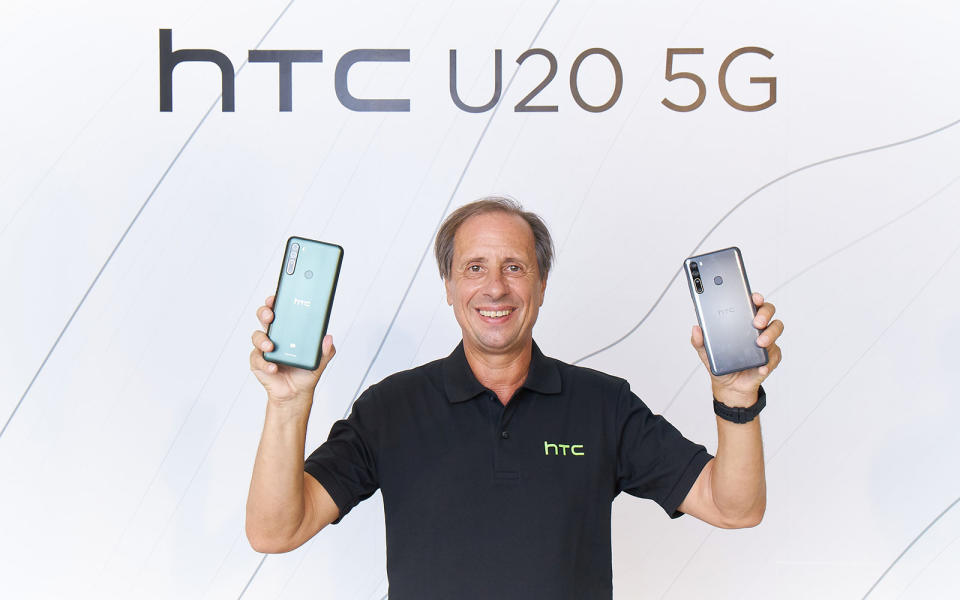 Former HTC President and CEO Yves Maitre at the U20 5G launch event in Taipei.