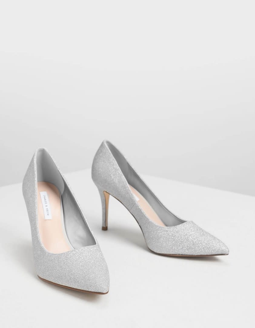 Charles and Keith glittery shoes