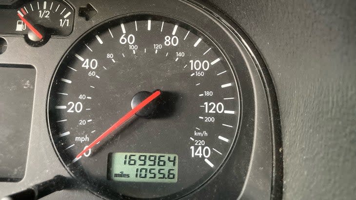 Odometer reading just shy of 170,000 miles