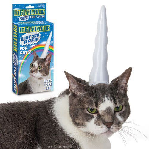 1) Accoutrements Inflatable Unicorn Horn for Cats