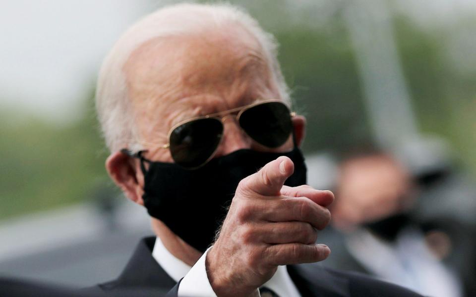 Vice President Joe Biden is seen at War Memorial Plaza during Memorial Day - Reuters