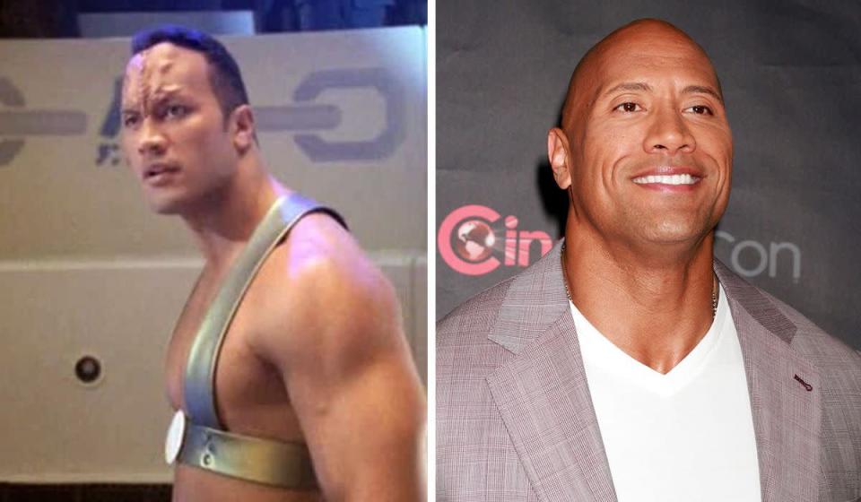 <p>“The Rock” war noch hauptberuflicher Wrestler, als er in einer “Star Trek: Voyager”-Folge einen Gladiatoren der Pendari spielte – natürlich mit einer dieser klassischen “Star Trek”-Stirnprothesen. </p>