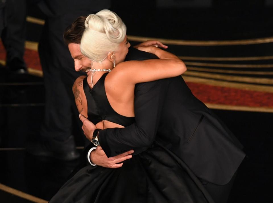 <p>Lady Gaga and Bradley Cooper</p>