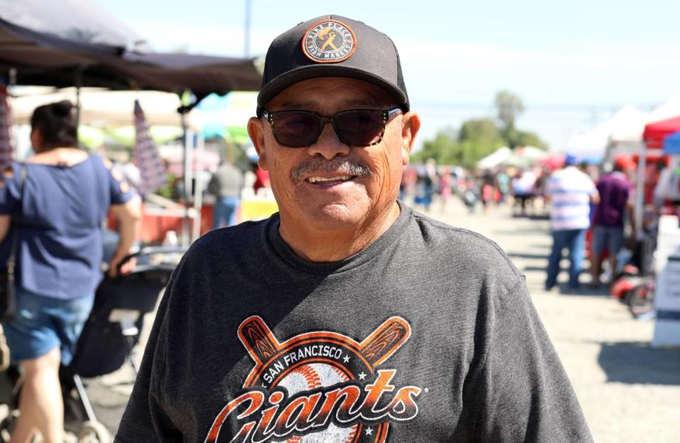 Javier Avalos, 65, of Hanford, was at Alma’s Flea Market in Hanford on June 17. Avalos, who has no party affiliation, said he is undecided about voting in the November election.