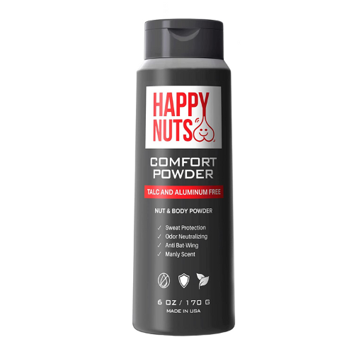 Happy Nuts Comfort Powder against white background