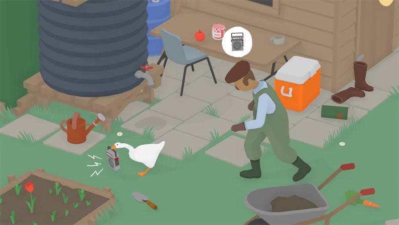 Untitled Goose Game is a hilariously honking adventure where you can do no harm... because you are an innocent goose, who just so happens to be where all the mischief happens.