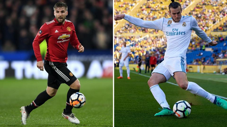 Luke Shaw and Gareth Bale – set for an El Clasico clash next season (?)