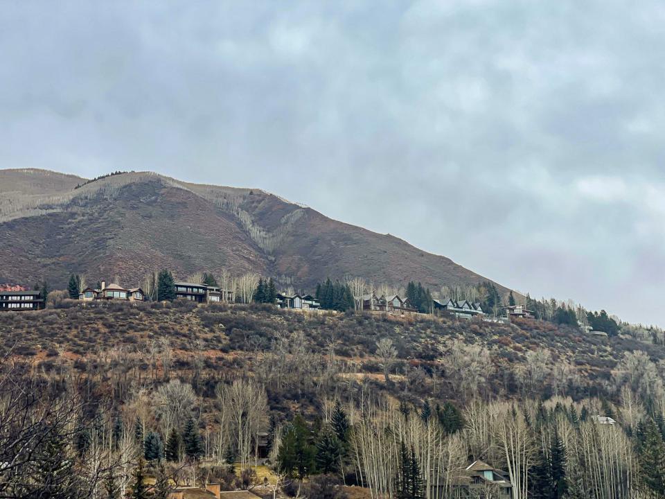 The view of Red Mountain from Aspen's Police Department building.