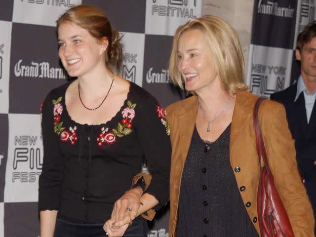 <p>Arnaldo Magnani/Getty</p> Jessica Lange and Shura Baryshnikov attend the U.S. premiere of Pedro Almodovar's "Talk to Her" on October 13, 2002 in New York City.