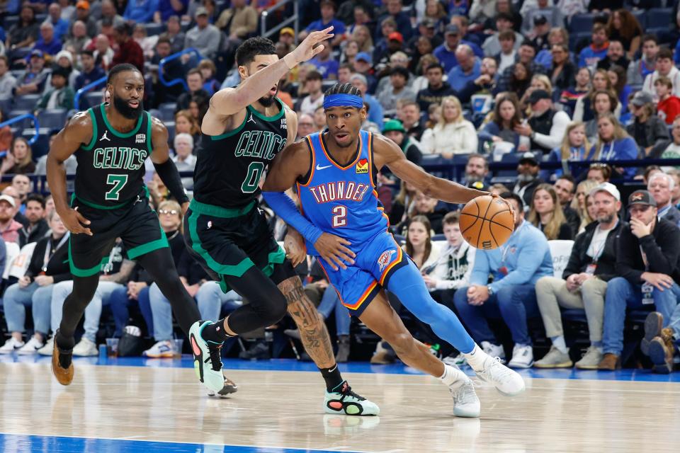 Shai Gilgeous-Alexander and the Thunder earned the No. 1 seed in the West while the Celtics earned the East's No. 1 spot by posting the best record in the league.