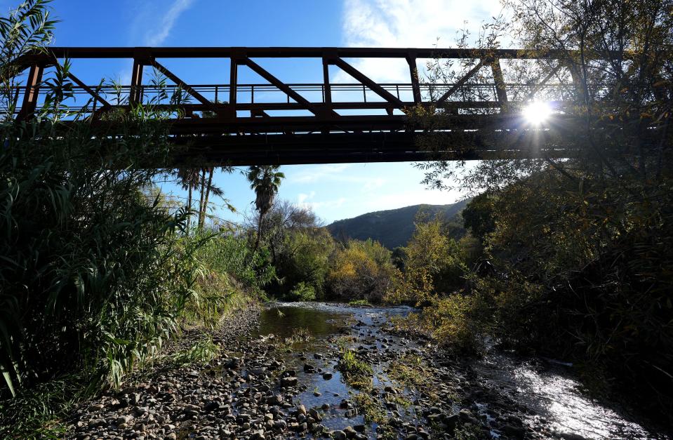 The Arroyo Conejo creek in Thousand Oaks, near the Hill Canyon Wastewater Treatment plant, in December.
