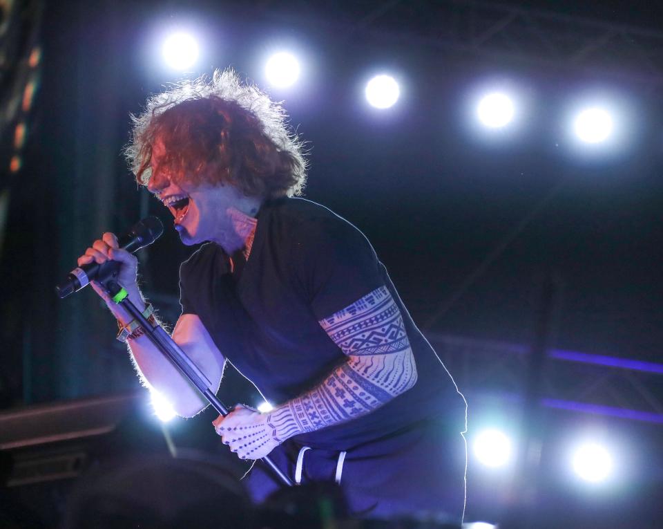 Danny Elfman performs on the Outdoor Theatre at the Coachella Valley Music and Arts Festival in Indio, Calif., April 16, 2022.