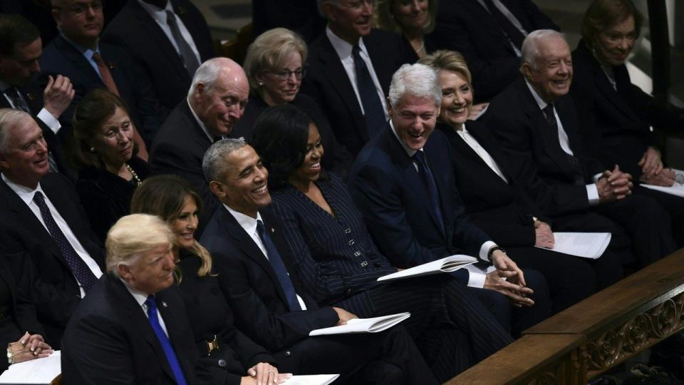 The former president's Wednesday service was at Washington National Cathedral in D.C.