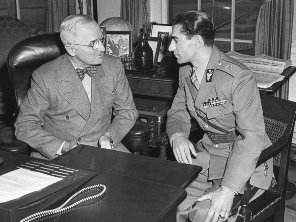 Truman with the Shah of Iran in the Oval Office in 1949 (Alamy)