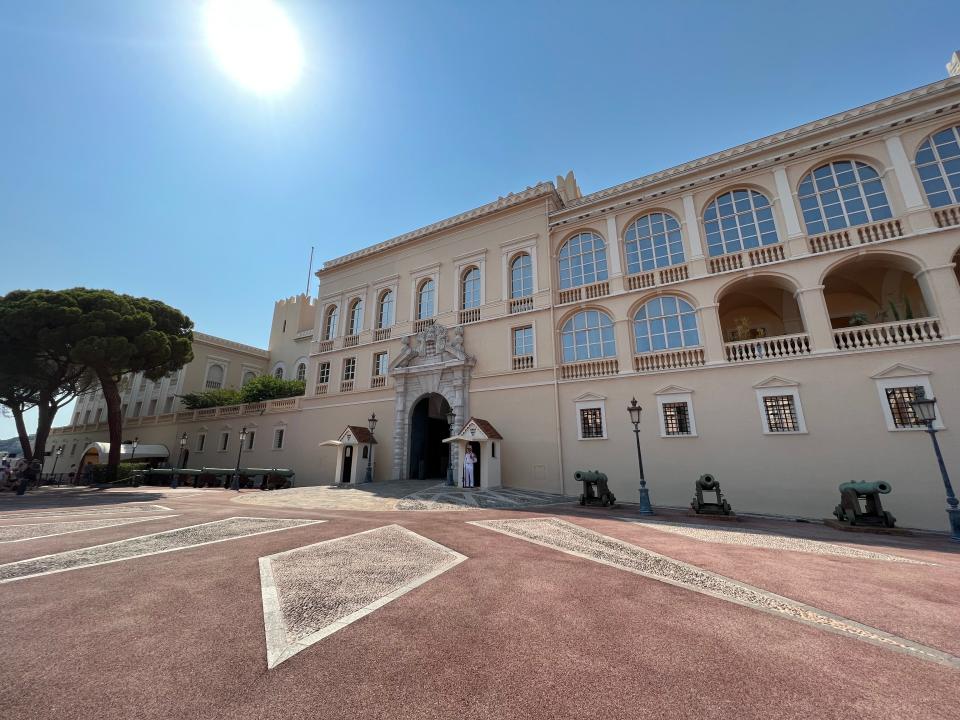 The exterior of the Prince's Palace of Monaco in Monte Carlo.