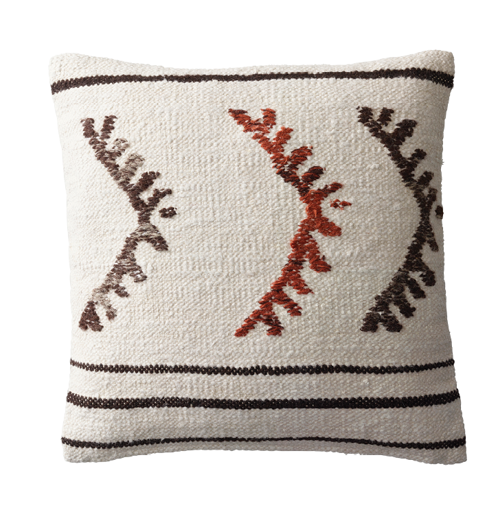 Hand-spun linen-and-jute arrow pillow cover; $249.