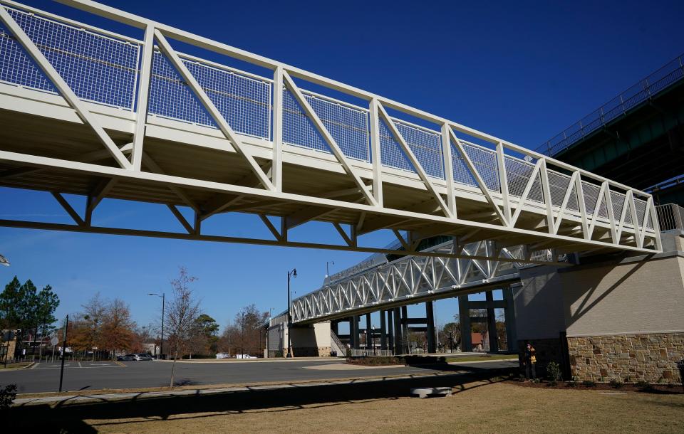 The River District pedestrian bridge, which is now open, is seen Thursday, Dec. 7, 2023, in Tuscaloosa.