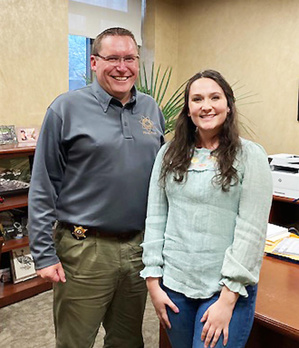 Probation officers Erick Mund, left, and Mady Lane have each had clients that have participated in the Livingston County Drug Court program.