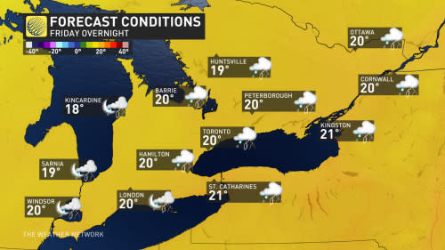 southern Ontario friday overnight forecast July 3 2024