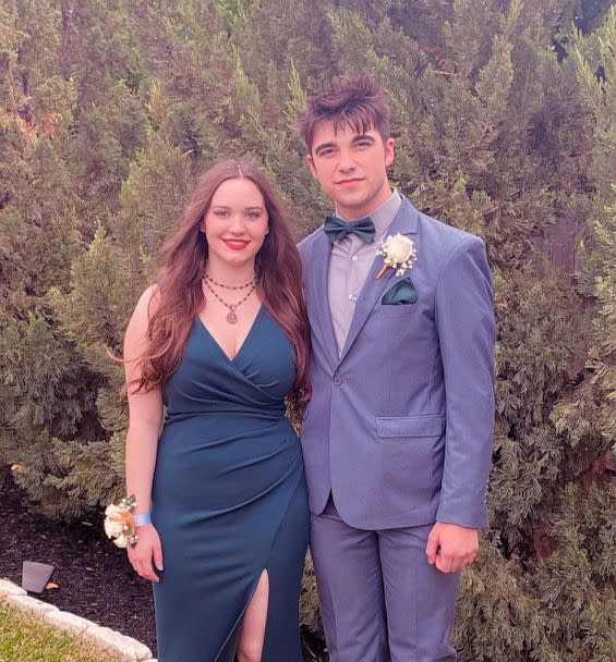 PHOTO: Cameron Munn, a senior at Keller High School in Keller, Texas poses with a friend ahead of a school dance. Munn spoke out about against a policy in his school district restricting access to books in public schools. (Courtesy Cameron Munn)