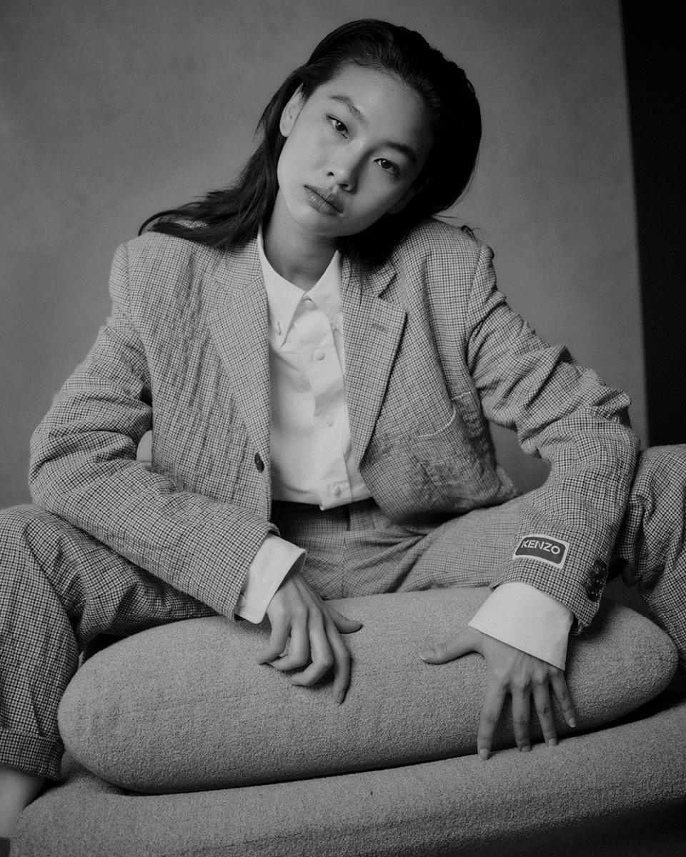 Jung Ho-Yeon: The Squid Game actress talks about what it was like for her first acting job to become the most watched series in the world: “It was so stressful. I was trying to prepare for the bad reactions and everything.” - Credit: Photographed by Charlotte Hadden