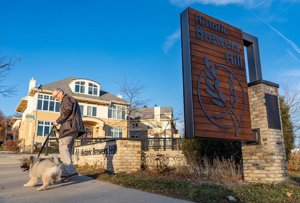 Jeff Fleming, Director Of Communications for the Office of the Mayor, walks his dog Kooper in the Brewers Hill neighborhood on Friday December 8, 2023 in Milwaukee, Wis. 



Jovanny Hernandez / Milwaukee Journal Sentinel