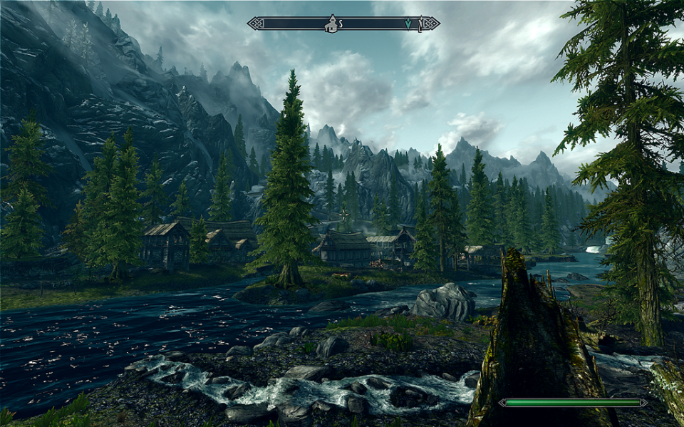 Best Skyrim mods — a view of Riverrun, boasting a number of post-processing effects from the mod, FXAA Injector