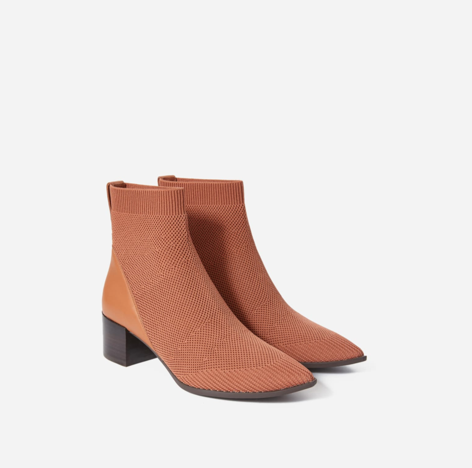 Everlane Boss Boot in ReKnit in Brandy Rose (Photo via Everlane)