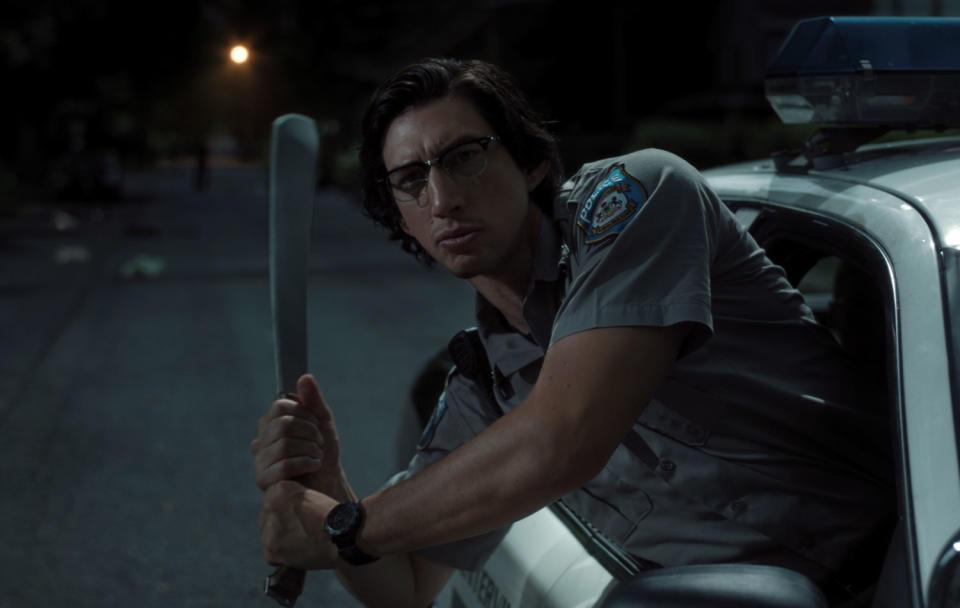 Adam Driver battles ghouls in <i>The Dead Don't Die</i>. (Universal)