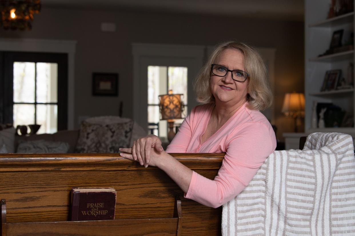 Chonda Pierce, at her home in Ashland City, Tenn., on April 9, 2024. discusses how she leaned on faith to survive many traumas in her upcoming memoir, "Life Is Funny Until It's Not"