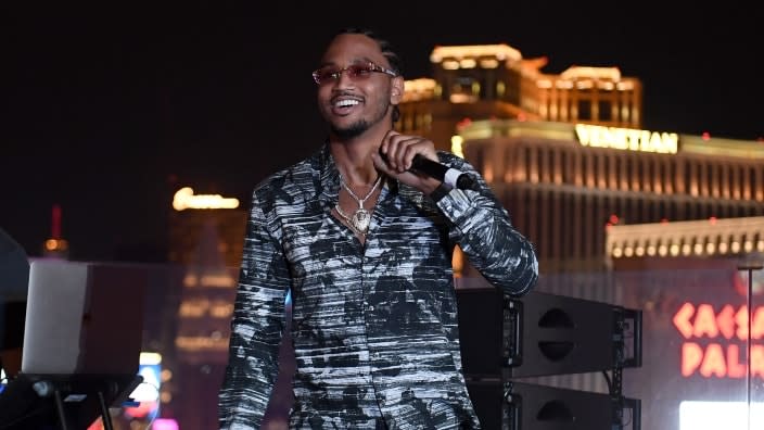 Trey Songz performs onstage during LiveXLive: The LiveOne Party at the Nobu Hotel Restaurant and Lounge Caesars Palace in Las Vegas, Nevada. (Photo: Bryan Steffy/Getty Images for LiveXLive)