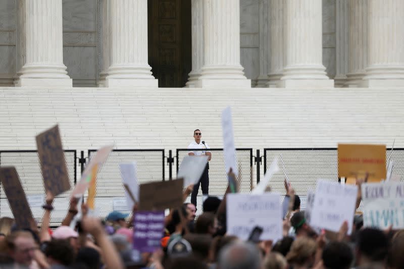 United States Supreme Court overturns the landmark Roe v Wade abortion decision