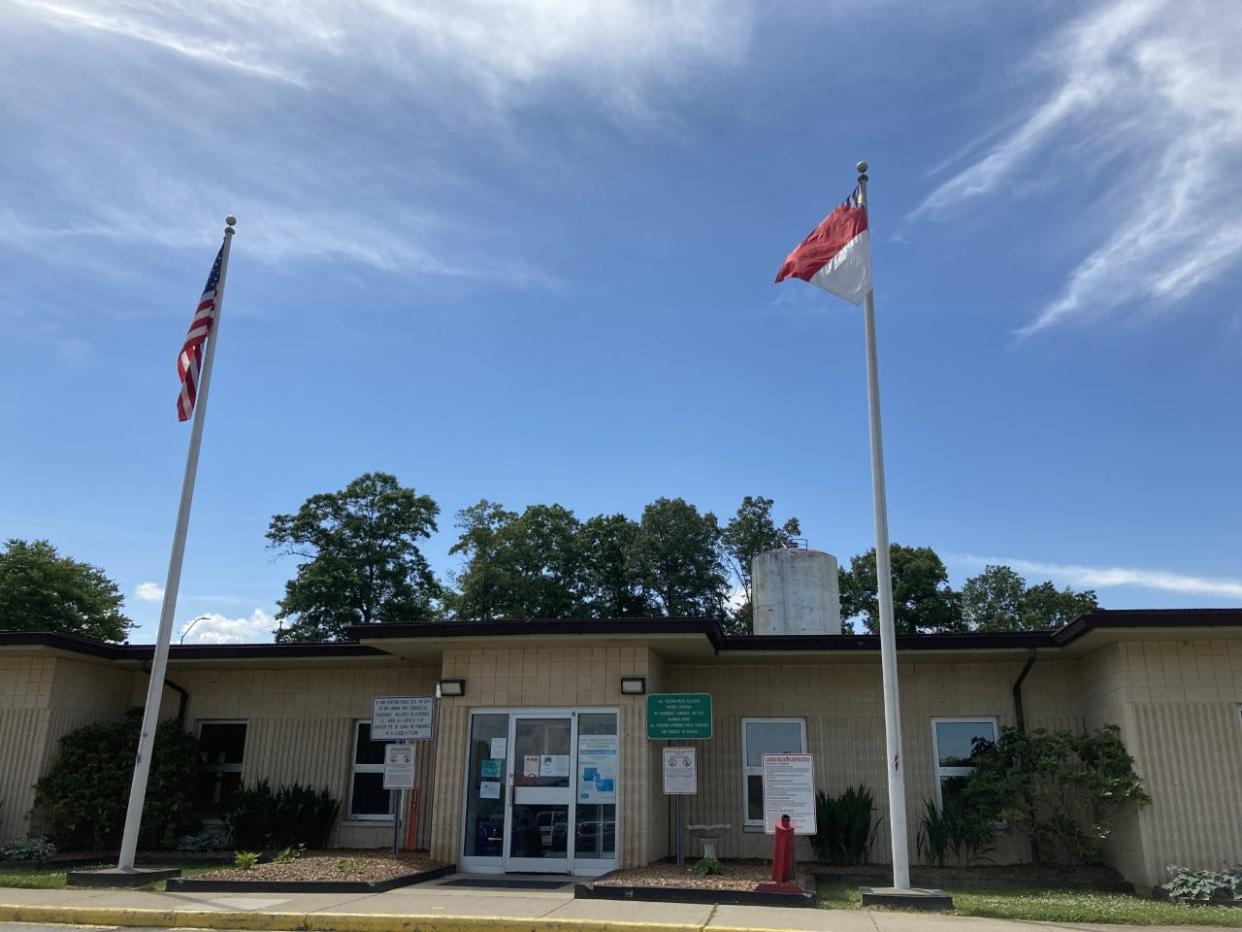 The entrance of Craggy Correctional Center in this 2021 Citizen Times file photo.