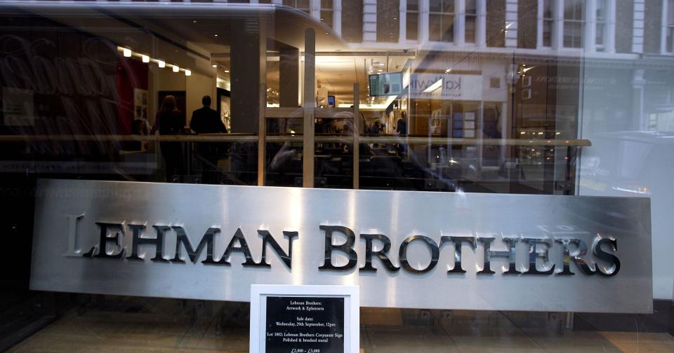 2008年9月15日，國際投資銀行雷曼兄弟宣布破產（AP，資料照）