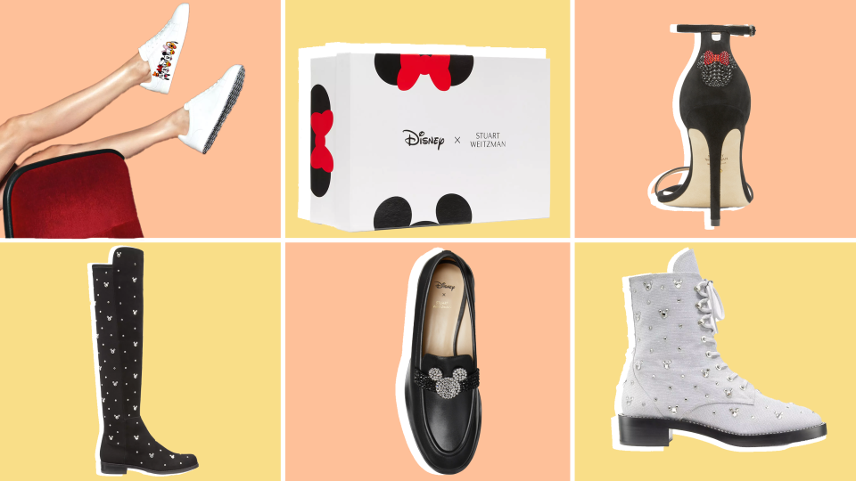 The Stuart Weitzman x Disney collab features shoes with famous Disney motifs.