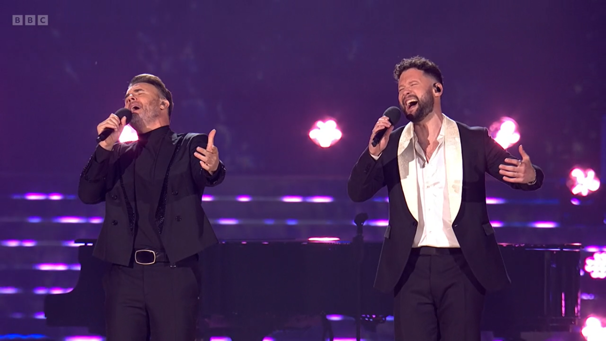 Take That at the coronation concert (BBC)