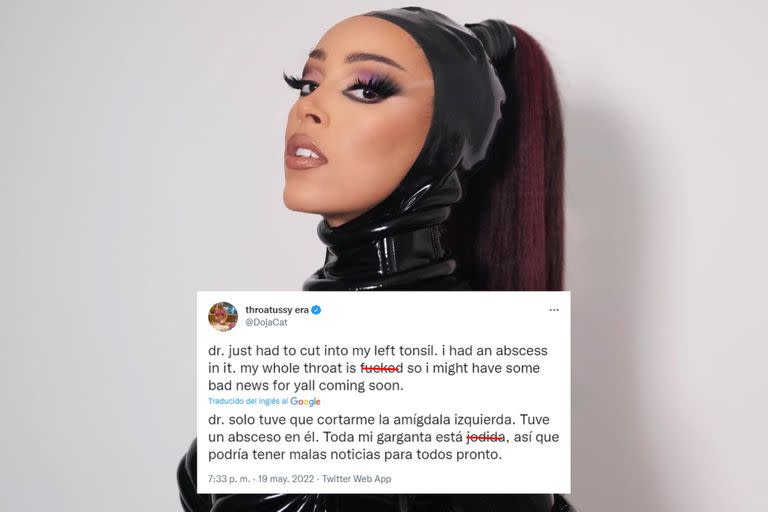 Los mensajes de Doja Cat sobre sus problemas de salud (Foto: Instagram/Twitter @DojaCat)